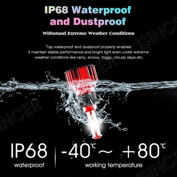 NWT Pair H7 LED Headlight Bulb Conversion Kit High/Low Beam 6500K White Super Br - Picture 7 of 12